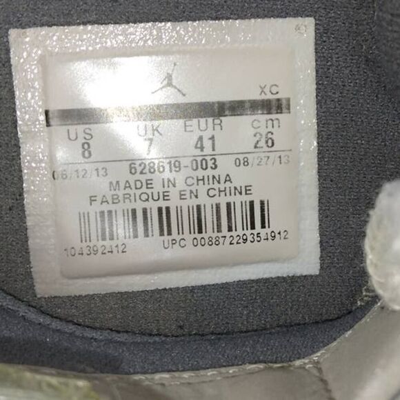 Nike Air Jordan 1 Retro '95 Cool Gray Men's Pre-owned Sneakers - sz. 8 - Picture 6 of 6